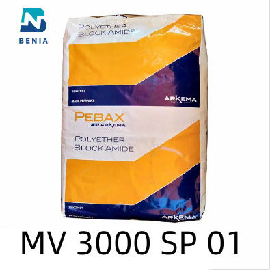 Arkema Pebax MV 3000 SP 01 de Thermoplastische Waterdichte Maagdelijke Korrel van de Elastomeerfilm Al Kleur