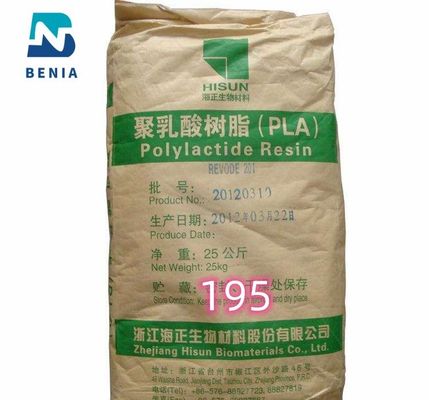 Hisun PLA Harz REVODE 195 Polymilkszuur Biobased PLA Pellets voor biologisch afbreekbaar composteerbaar